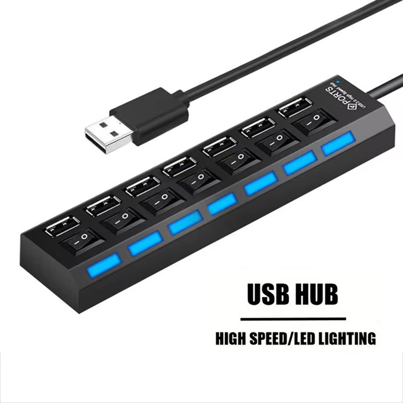 Laptop Accessories And Parts - 7 Port USB 2.0 Hub Splitter