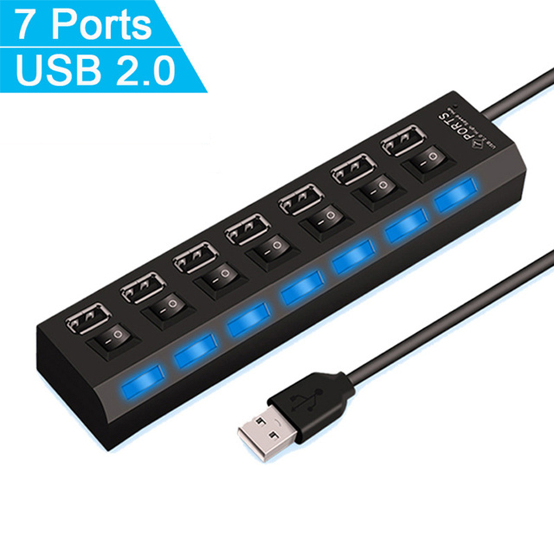 7 Port USB 2.0 Hub Splitter Fo - đánh giá và giá Laptop Accessories And Parts